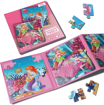 Ein guter Preis. Meerjungfrau Magnet Puzzle aus Holz für Reise Spiele Online