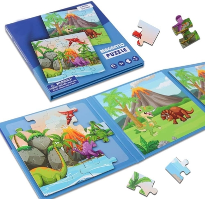 Ein guter Preis. Dinosaurier-Magnetpuzzles aus Holz für Kleinkinder 3 5 6 Jahre 2 - 20 Stück Online