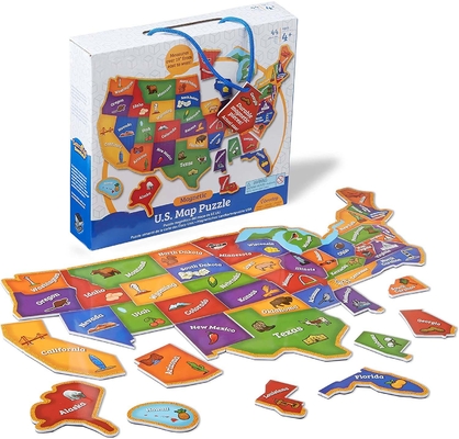 Ein guter Preis. 44 Stücke Magnetische USA Karte Puzzle Spaß Geographie für Kinder 4+ Online