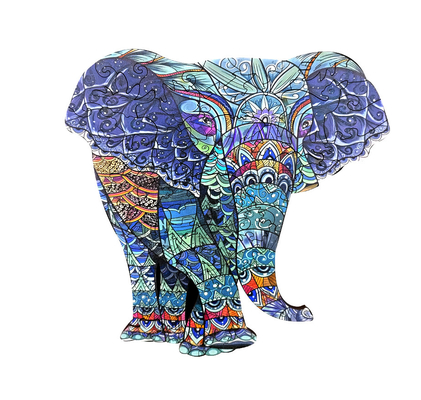 Ein guter Preis. Tierförmiges Farbenflächenholz Elefant Puzzle für 3-Jährige Online