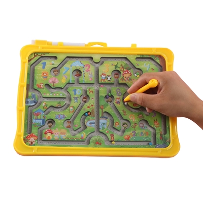 Ein guter Preis. Montessori-Lehrbuch für Tiere Magnet Puzzle Labyrinth Spielzeug mit Rollperlen Online
