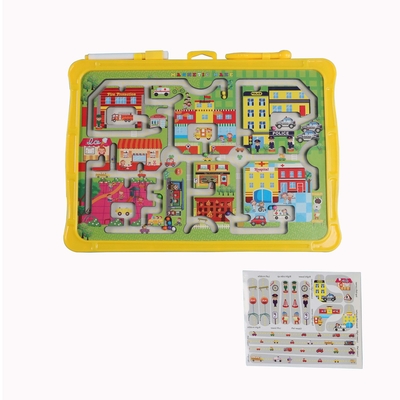 Ein guter Preis. Interaktives Magnetlabyrinth-Spielzeug für Kinder Zwei-Seiten-Stadtverkehr für 2-Jährige Online