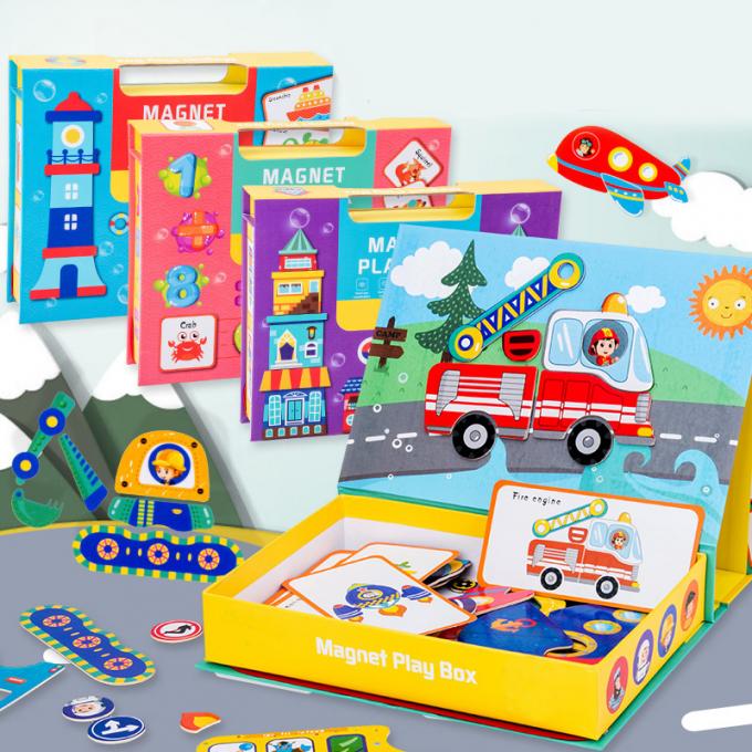 OEM Bildungsmagnet Puzzle Box Verkehrsthema für 2-Jährige Kinder 3
