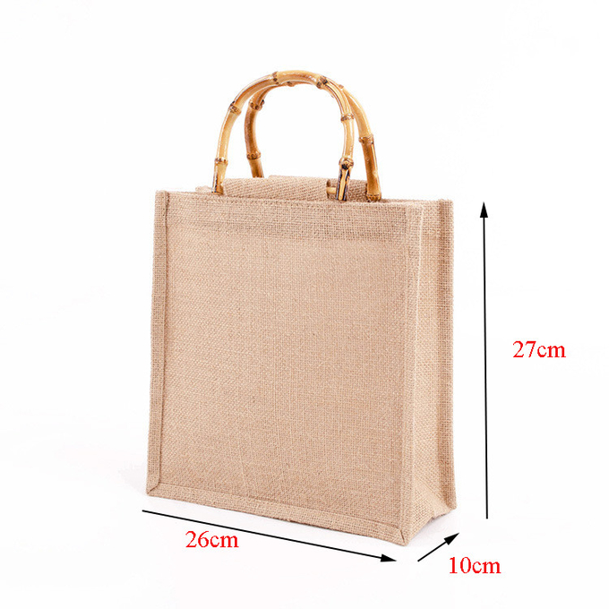 Naturhandgefertigte Jute-Taschen Tote Öko-freundliche hessische Einkaufstüten 2