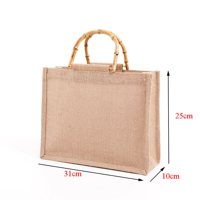 Naturhandgefertigte Jute-Taschen Tote Öko-freundliche hessische Einkaufstüten 3