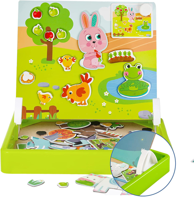 Anpassungen für Kinder Holz Magnet Puzzles Lernspielzeug für 4 Jahre 65 Stück 1